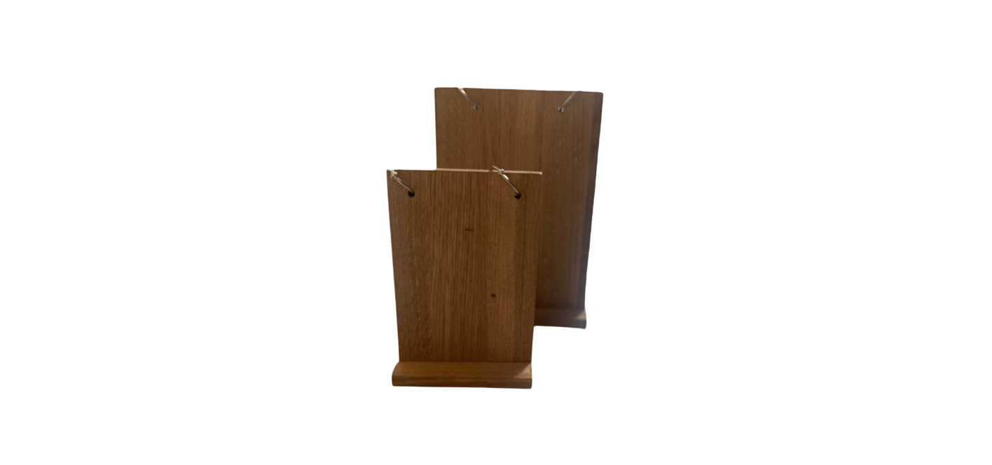 Wood Base Visual Display with Rings